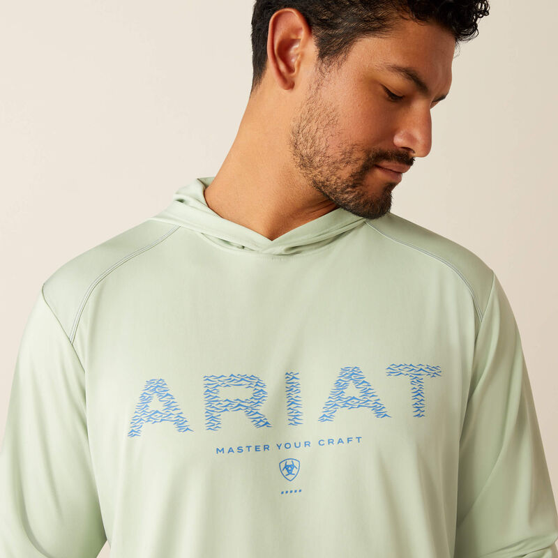 Ariat Rebar Sunblocker Craft Hooded T-Shirt in Laurel Green