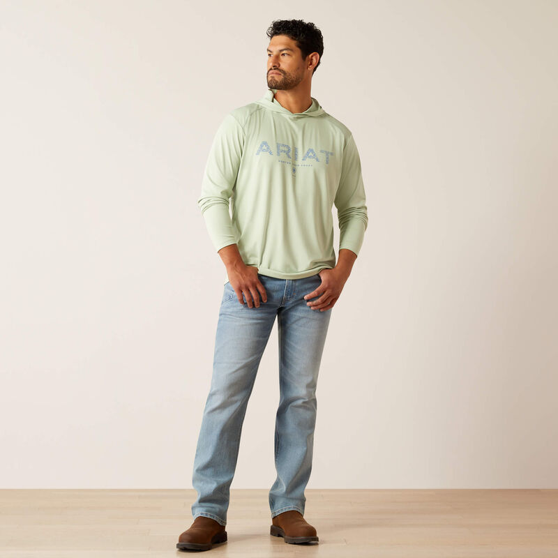 Ariat Rebar Sunblocker Craft Hooded T-Shirt in Laurel Green