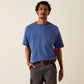 Ariat Rebar Cotton Strong Logo T-Shirt in Metal Blue