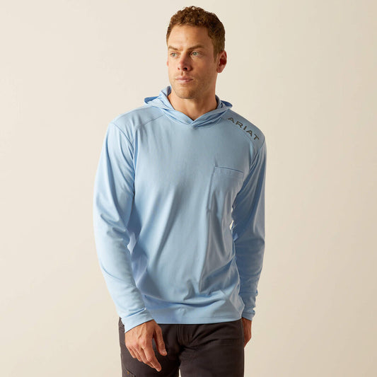 Ariat Rebar Sunblocker Hooded T-Shirt in Placid Blue