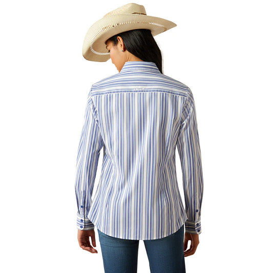 Ariat Women's Kirby Stretch Shirt in Cobalt Stripe