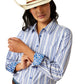 Ariat Women's Kirby Stretch Shirt in Cobalt Stripe