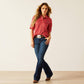 Ariat VentTEK Stretch Shirt in Equestrian Red Stripe