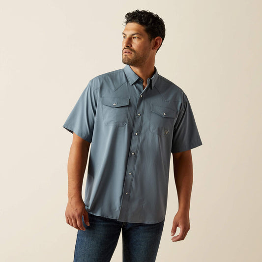 Ariat Western VentTEK Classic Fit Shirt in Newsboy Blue