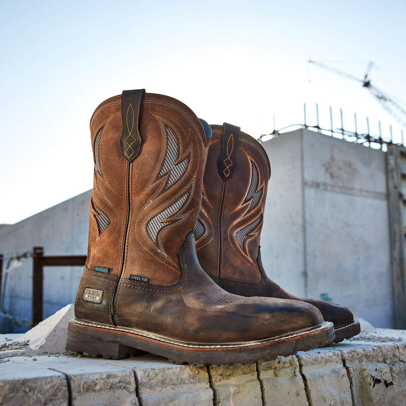 Ariat Activator VentTEK Waterproof Steel Toe Work Boot in Dark Brown & Wicker