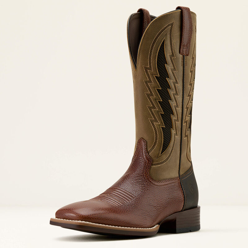 Ariat Dakota VentTEK Cowboy Boot in Beasty Brown and Brown Bomber