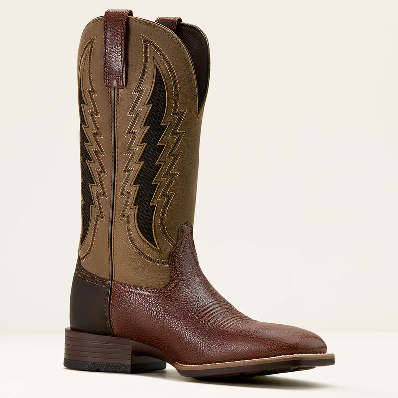 Ariat Dakota VentTEK Cowboy Boot in Beasty Brown and Brown Bomber