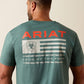 Ariat Hidden Valley Flag Classic Fit T-Shirt in Silver Pine