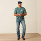 Ariat Hidden Valley Flag Classic Fit T-Shirt in Silver Pine