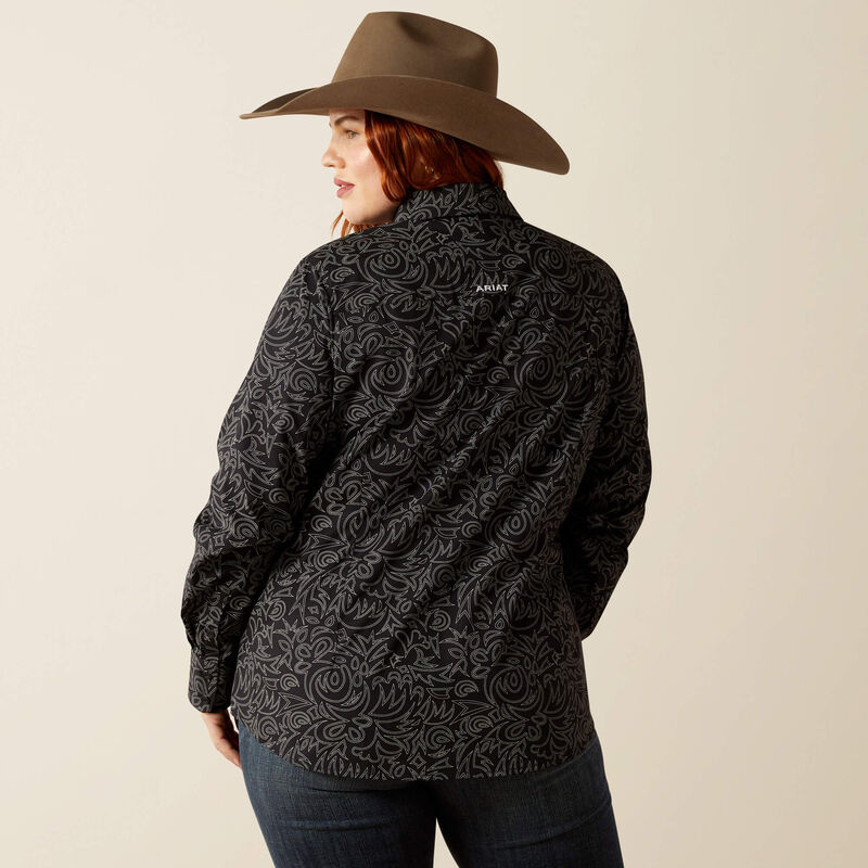 Ariat Kirby Stretch Shirt in Black Boot Stich