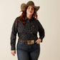 Ariat Kirby Stretch Shirt in Black Boot Stich