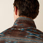 Ariat Caldwell Logo 1/4 Zip Sweater in Deep Mahogany Southwest