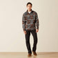 Ariat Caldwell Logo 1/4 Zip Sweater in Deep Mahogany Southwest