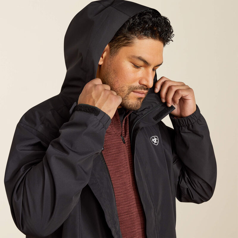 Ariat Rebar Stormshell Lightweight Waterproof Jacket in Black