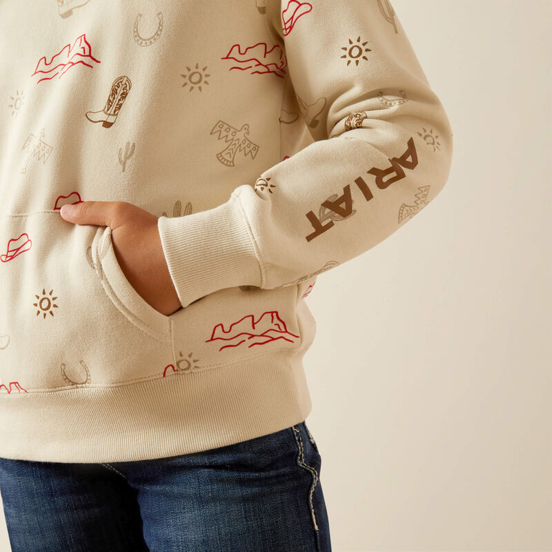 Ariat Western Stamps Hoodie in Layla Print