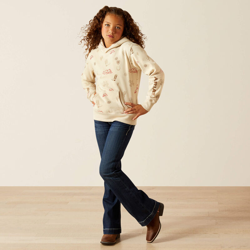 Ariat Western Stamps Hoodie in Layla Print