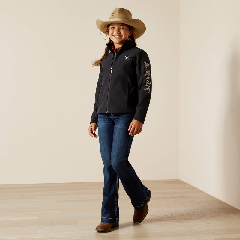 Ariat Logo Softshell Jacket in Black Southwest Minimal Print