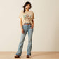 Ariat Ride On T-Shirt in Oyster Gray Mineral Wash