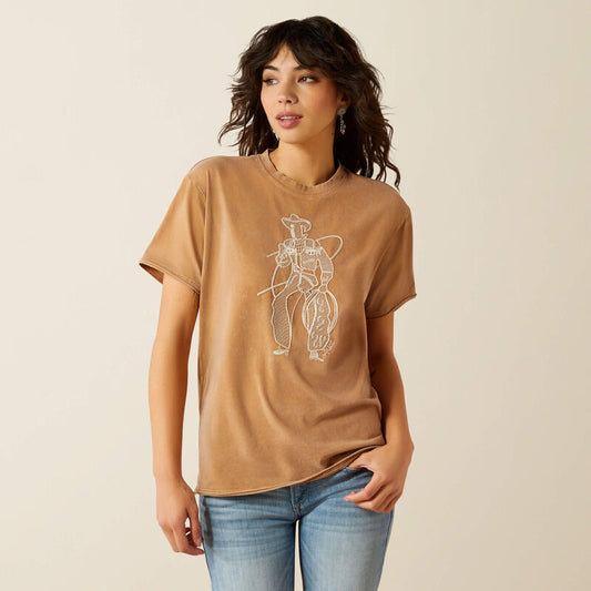 Ariat Buckaroo T-Shirt in Toasted Coconut Mineral Wash