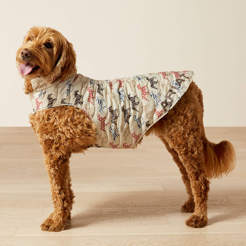 Ariat Pup Puffer Jacket in Painted Ponies Print