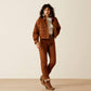 Ariat New Boxy Cropped Denim Jacket in Pecan Brown