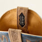 Ariat Gold Point Wide Square Toe Cowboy Boot in Earth Brown Bison/ Royal Blue