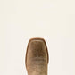 Ariat Gold Point Wide Square Toe Cowboy Boot in Earth Brown Bison/ Royal Blue