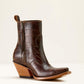 Ariat Jade X Toe Western Boot in Luxe Espresso Croc Print