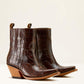 Ariat Jade X Toe Western Boot in Luxe Espresso Croc Print