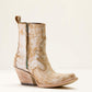 Ariat Jade X Toe Western Boot in Distressed Crema Croc Print