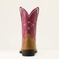 Ariat Toddler Tombstone Wide Square Toe Western Boot in Cottage/ Rosebud
