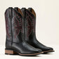 Ariat Olena Wide Square Toe Western Boot in Obsidian