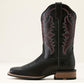Ariat Olena Wide Square Toe Western Boot in Obsidian