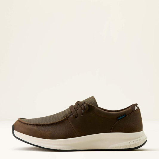 Ariat Buckeye Waterproof Shoe in Dark Brown & Lizard Print