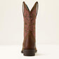 Ariat Round Up StretchFit Wide Square Toe Western Boot in Sassy Brown