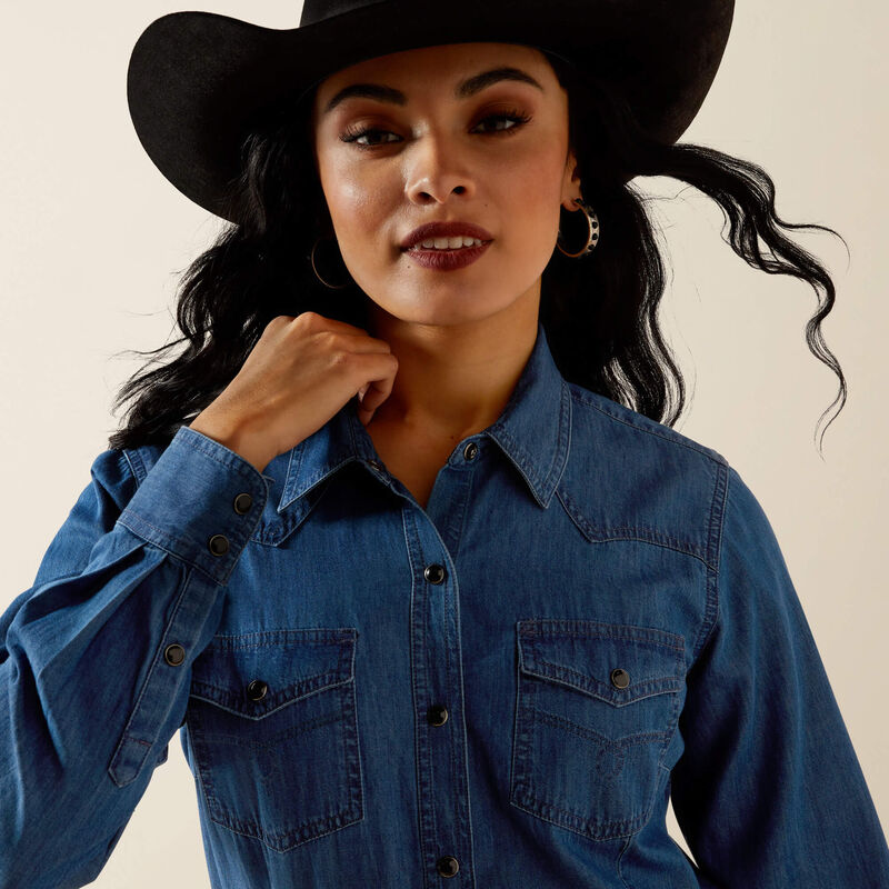 Ariat True Blue Shirt in Vintage Indigo
