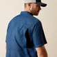 Ariat Printed VentTEK Outbound Classic Fit Shirt in Dark Denim Navy