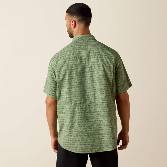 Ariat Printed VentTEK Outbound Classic Fit Shirt in Green