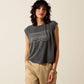 Ariat Dallas Cropped T-Shirt in Charcoal Mineral Wash