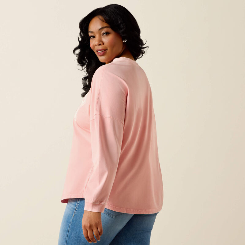 Ariat 'Howdy' Canvas Oversized Long Sleeve T-Shirt