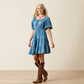 Ariat Juliet Dress in Light Wash Indigo
