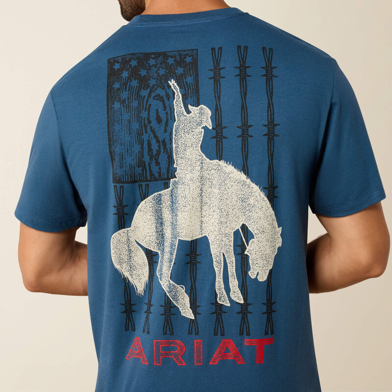 Ariat Flag Bronco Classic Fit T-Shirt in Key Largo