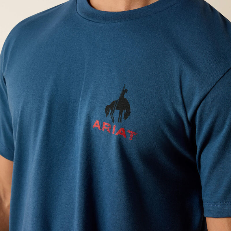 Ariat Flag Bronco Classic Fit T-Shirt in Key Largo