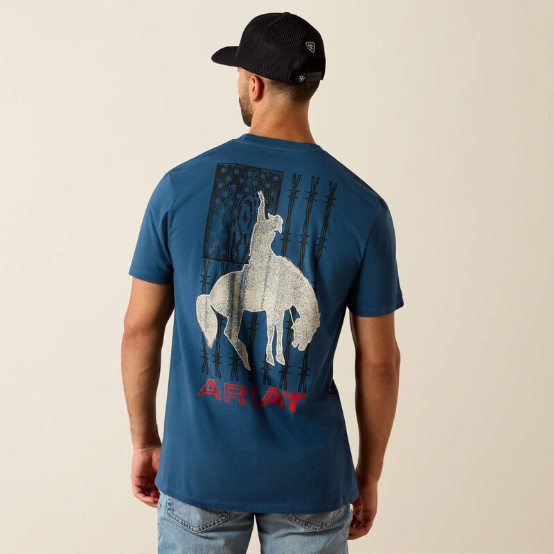 Ariat Flag Bronco Classic Fit T-Shirt in Key Largo