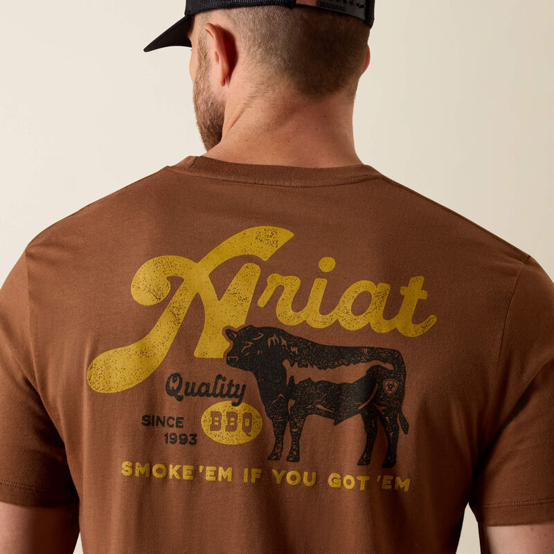 Ariat BBQ Smoke Classic Fit T-Shirt in Soft Silt