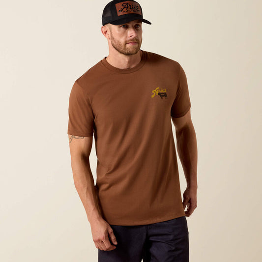 Ariat BBQ Smoke Classic Fit T-Shirt in Soft Silt