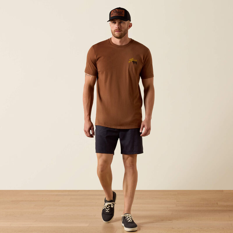 Ariat BBQ Smoke Classic Fit T-Shirt in Soft Silt