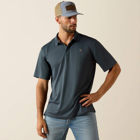 Ariat TEK Classic Fit Polo in Dark Slate