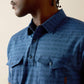 Ariat Retro Western Snap Polo in Dark Denim