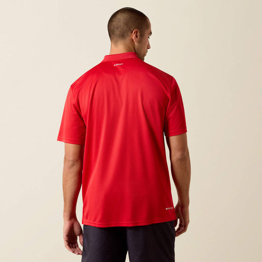 Ariat TEK Classic Fit Polo in Scarlet